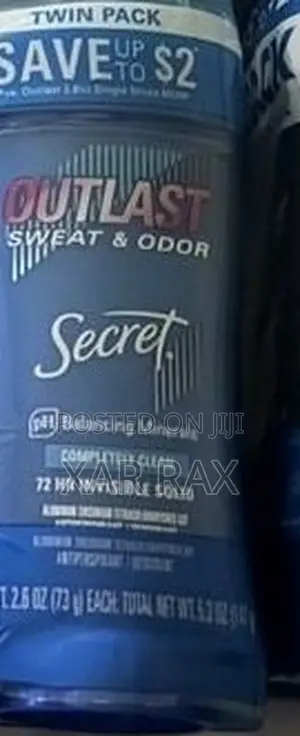 Secret Outlast Invisible Solid, Completely Clean, Twin Pack