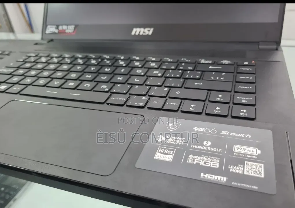 New Laptop MSI GS66 Stealth 10SGS 16GB Intel Core i7 SSD 512GB