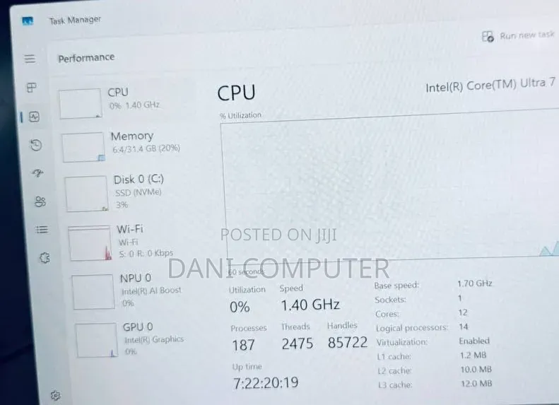 New Laptop HP 630 16GB Intel Core Ultra 7 SSD 512GB
