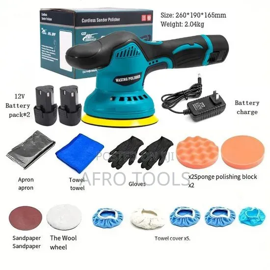 በባትሪ የሚሰራ ፖሊሸር ማሽን - Cordless Car Waxing and Polishing Machine