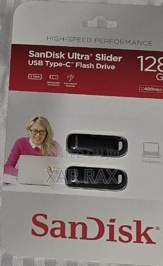 SanDisk Ultra Slider USB Type-C, 128GB, 2-Pack