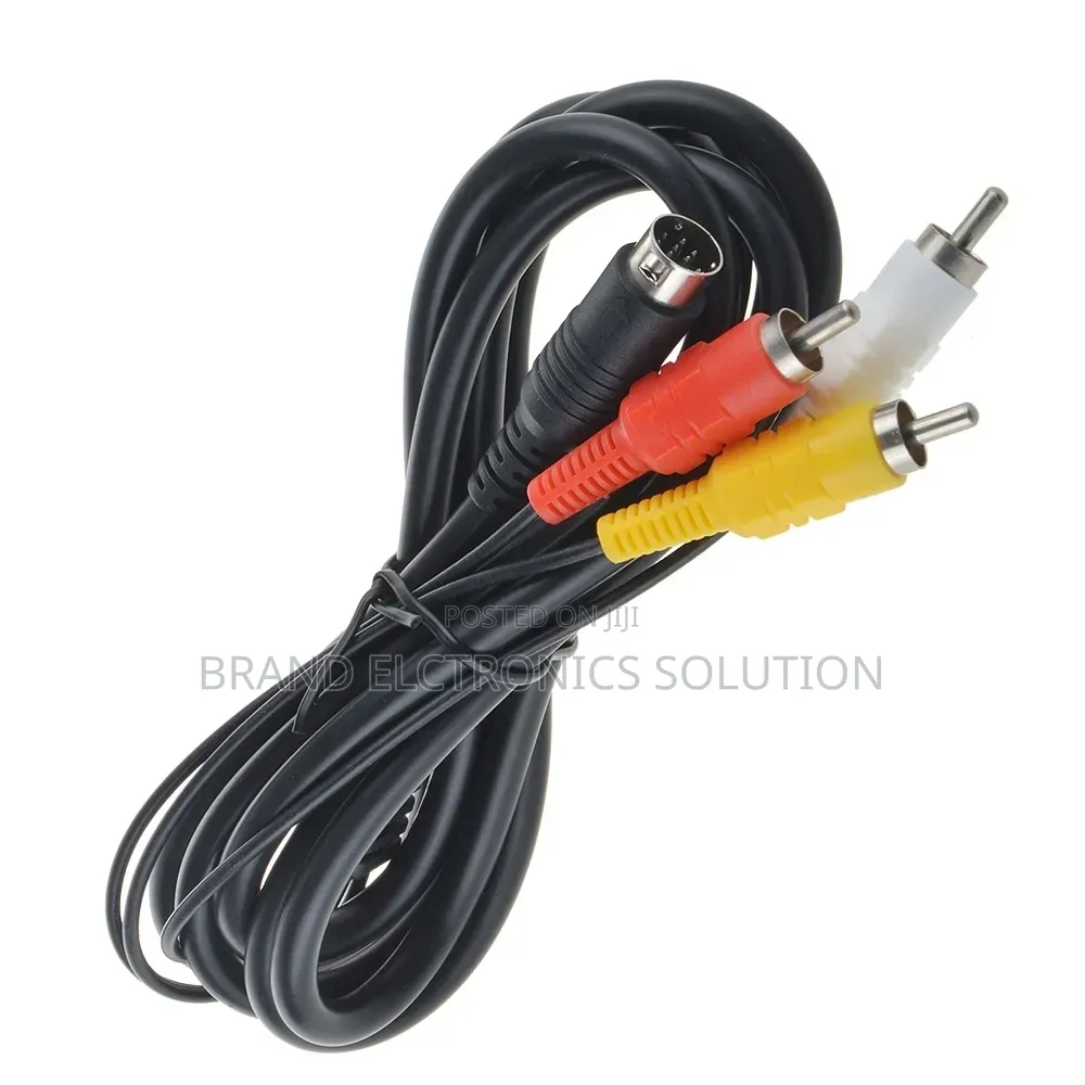 -Pin Mini-Din to 3-Rca Audio/Video Cable