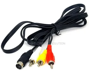 -Pin Mini-Din to 3-Rca Audio/Video Cable