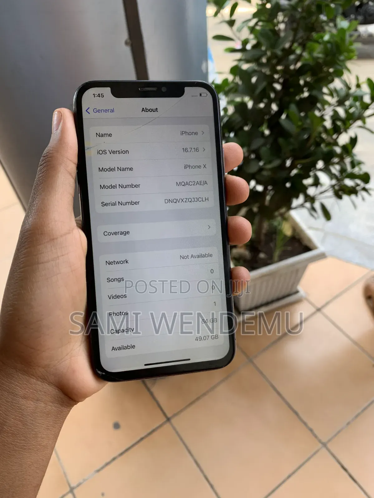 Apple iPhone X 64 GB Black