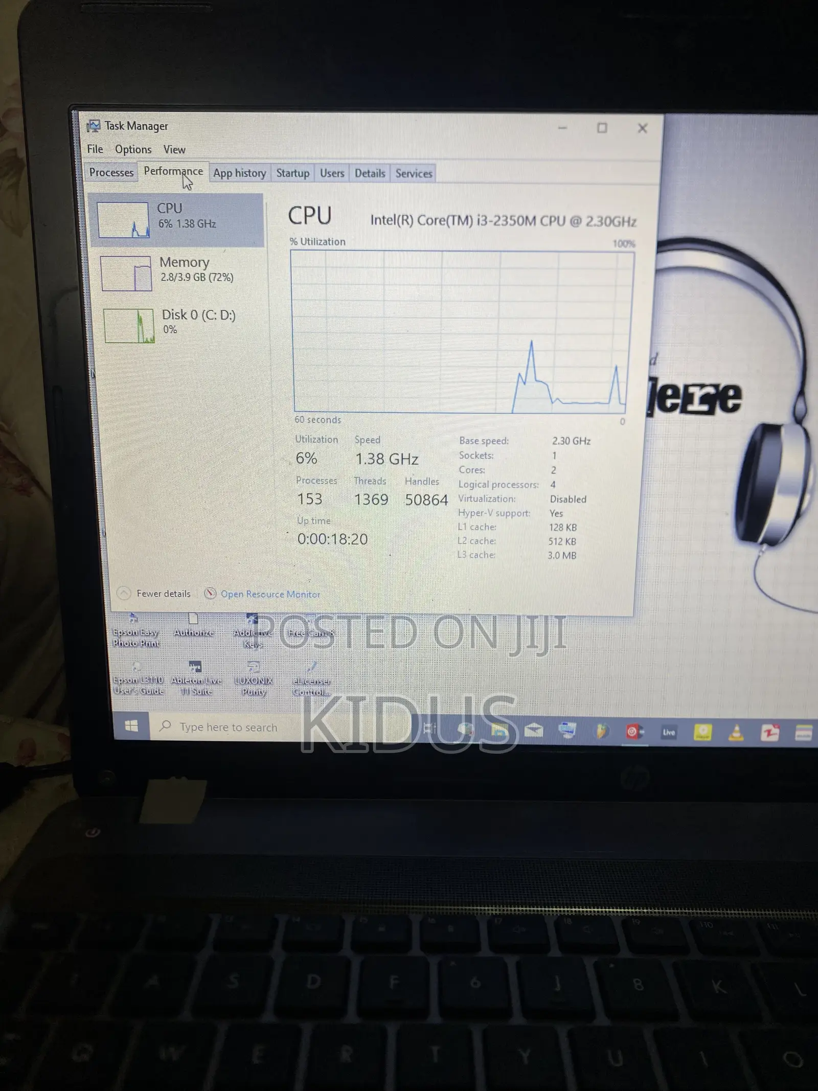 Laptop HP ProBook 4530S 4GB Intel Core i3 SSD 320GB
