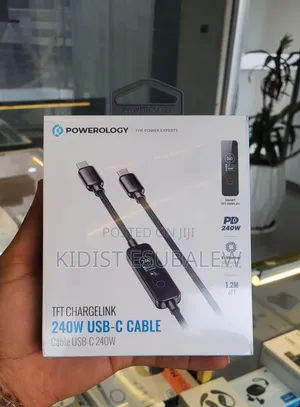 Powerology TFT Chargelink 240w USB-c Cable