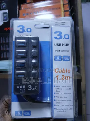 3.0 USB Hub (4-Port) Power Splitter