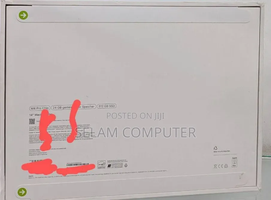 New Laptop Apple MacBook Pro 2024 M4 24GB Intel Core i7 SSD 1T