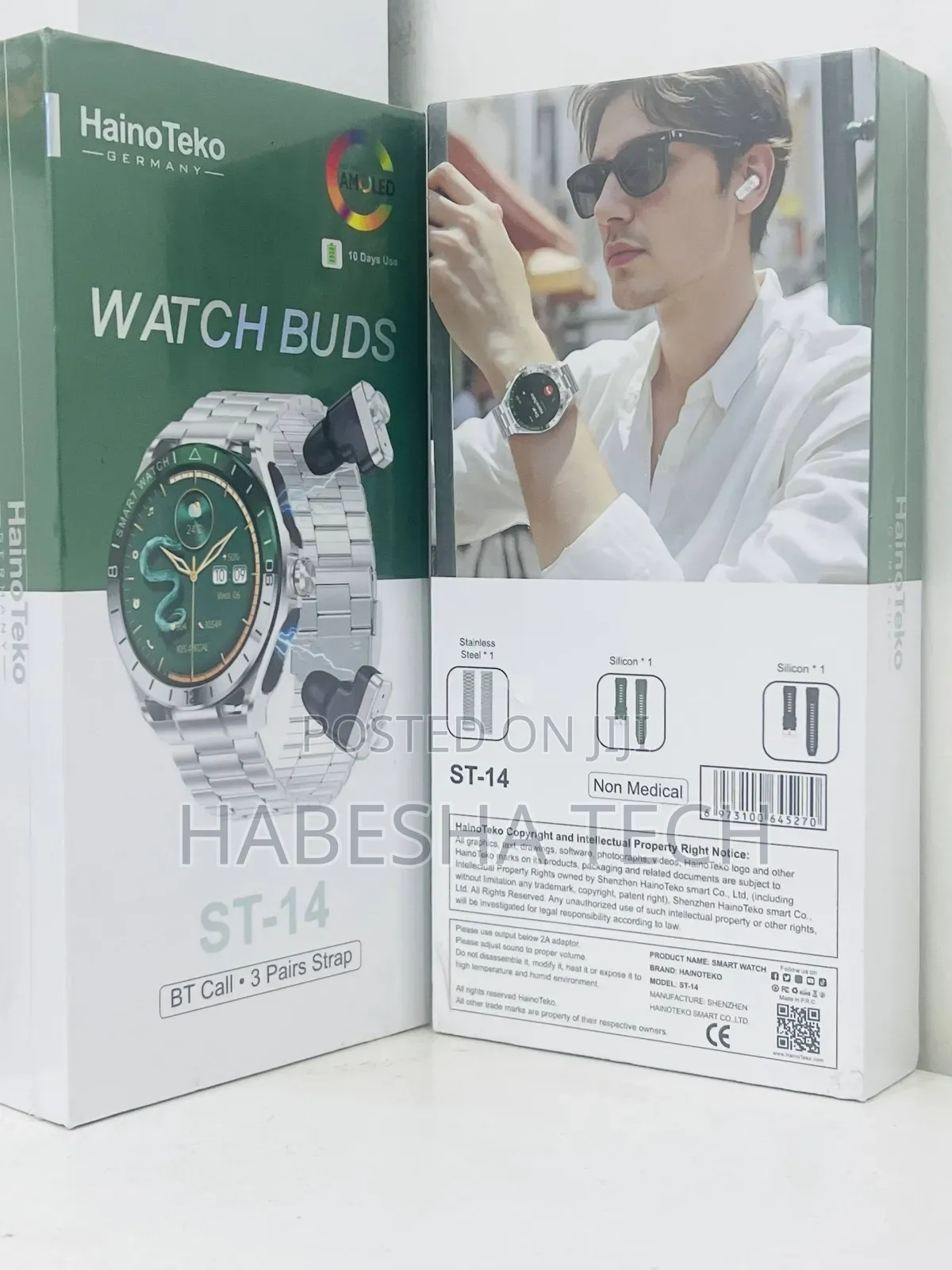 HainoTeko Watch Buds ST-14 — Smart Watch, Wireless Buds