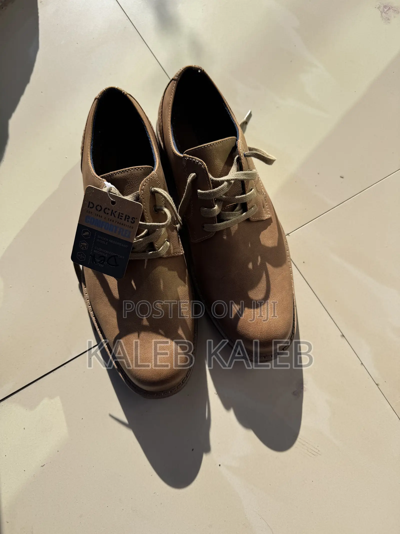 Dockers Men's Warden Rugged Casual Oxford Leather Shoes – Light Brown