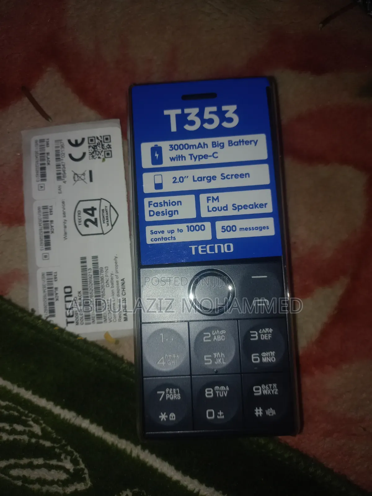 New Tecno T353 Black