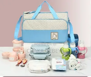 5‐Piece Baby Diaper Bag Set – Complete Travel Kit – Free Delivery
