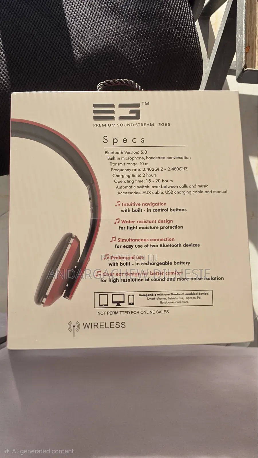 Eg65 Wireess Headphone for Sale