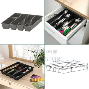 Cutlery Tray, Grey, 31x26 Cm