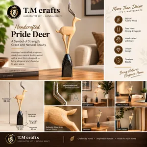 Pride Deer Sculpture የሚዳቋ ቅርጽ ቅርጻቅርጽ ልዩ ቅርፃ ቅርፅ