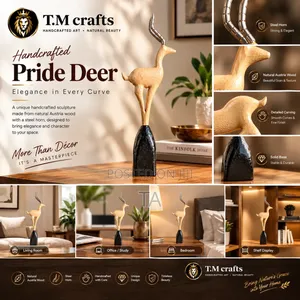 Pride Deer Sculpture የሚዳቋ ቅርጽ ቅርጻቅርጽ ልዩ ቅርፃ ቅርፅ