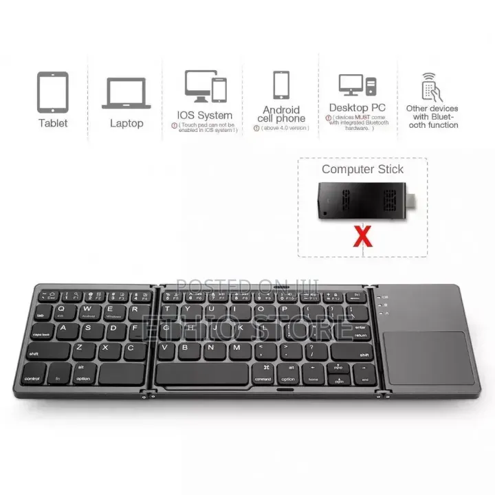 Wireless Keyboard With Touch Mouse