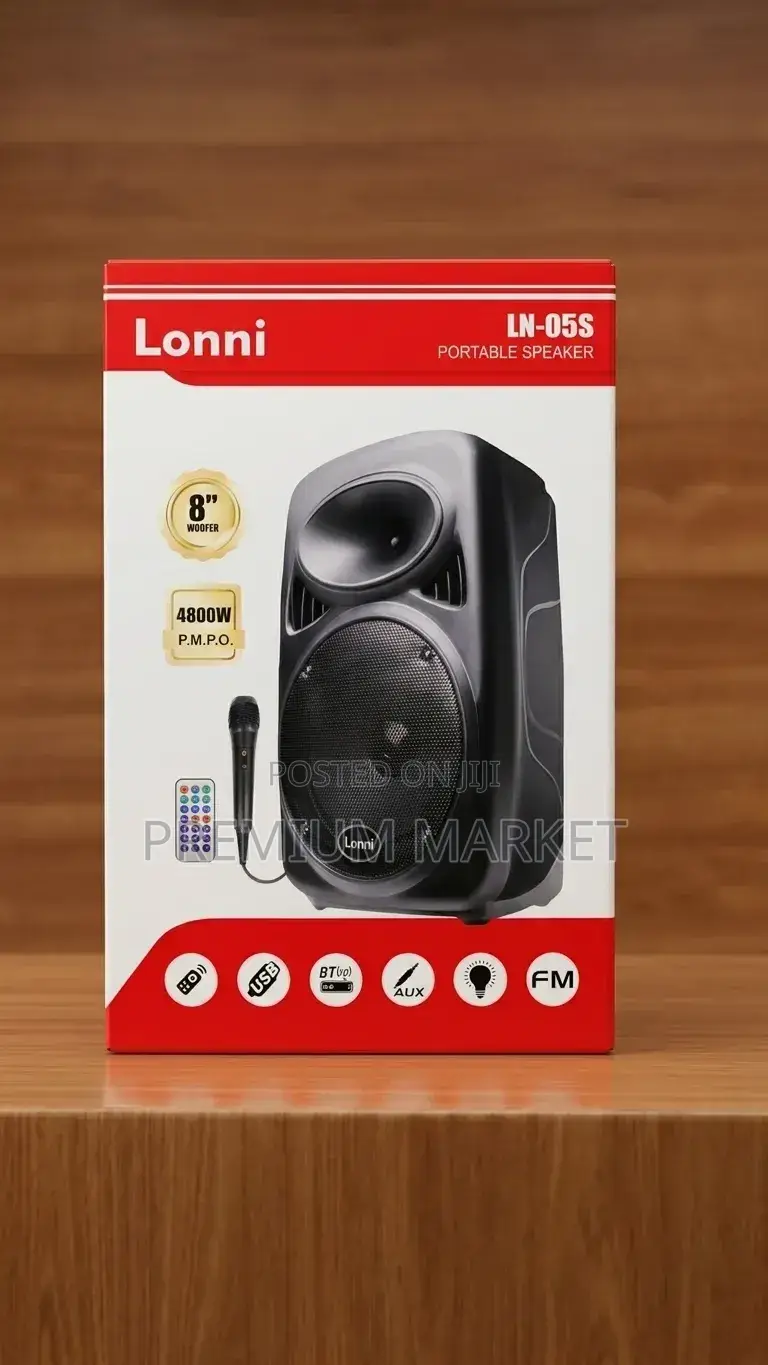 Lonni 8"portable Speaker የብሉቱዝ ስፒከር