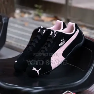 Puma Speed Cat Sude 'Black/Pink Unisex Fashion Sneaker