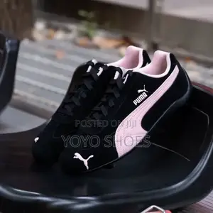 Puma Speed Cat Sude 'Black/Pink Unisex Fashion Sneaker