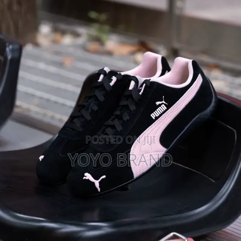 Puma Speed Cat Sude 'Black/Pink Unisex Fashion Sneaker