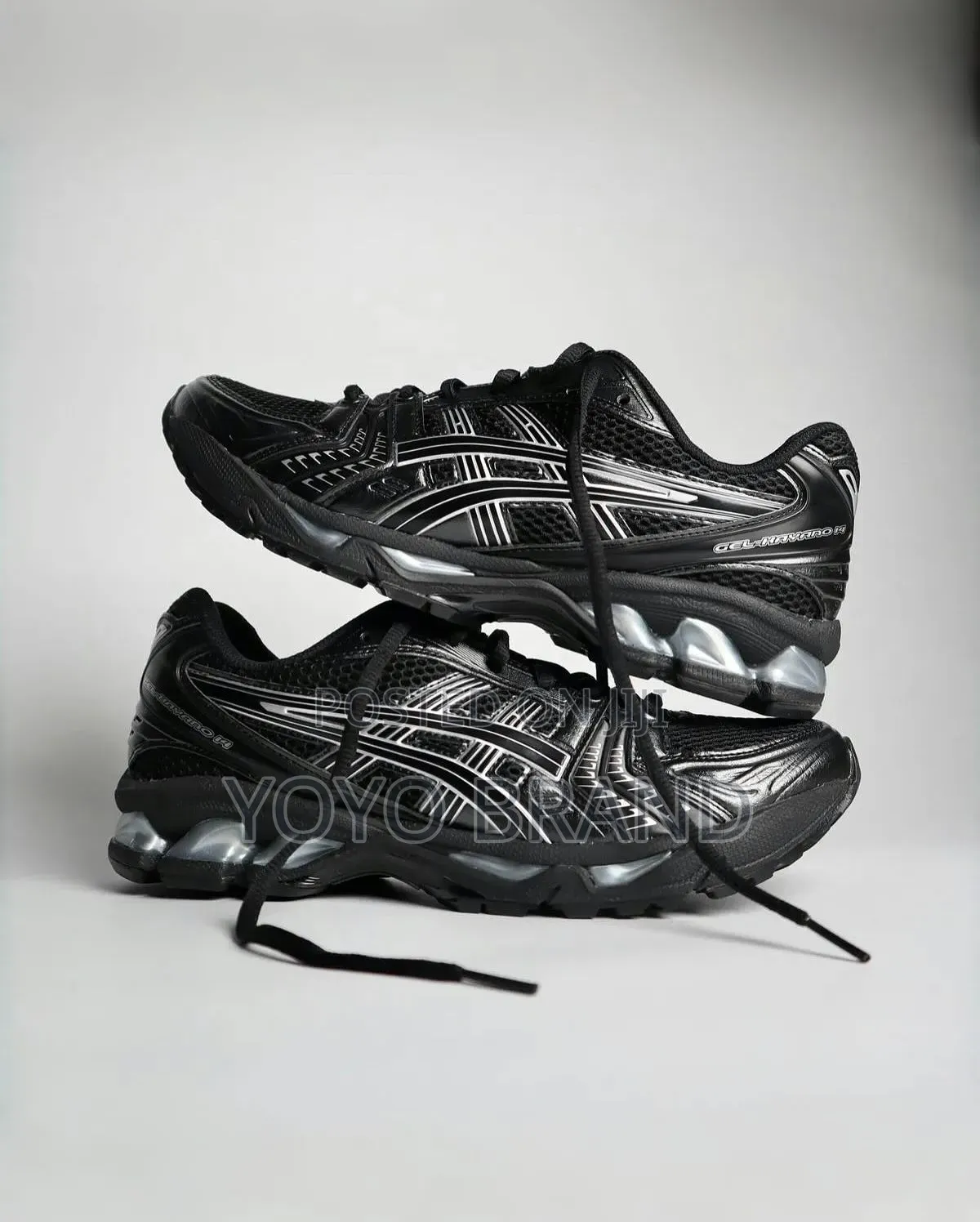 Asics Gel-Kayano 14 Black/Silver Unisex Fashion
