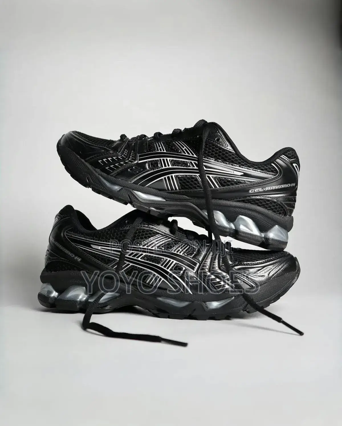Asics Gel-Kayano 14 Black/Silver Unisex Fashion