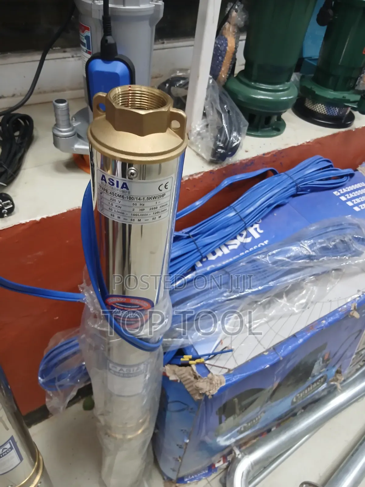 ፡ASIA Brand 4sdm6-100/14-1.5kW/2hp Multistage Submersible Water Pump