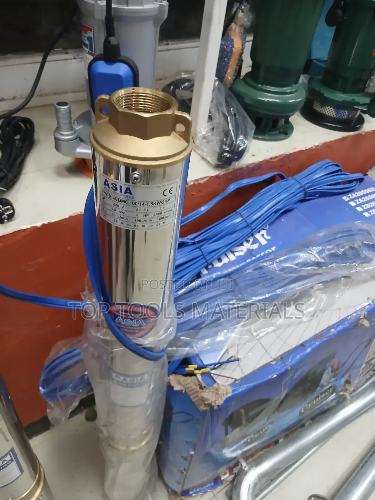 ፡ASIA Brand 4sdm6-100/14-1.5kW/2hp Multistage Submersible Water Pump