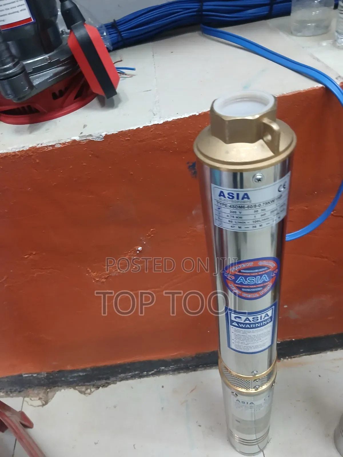 ፡Asia Electropompe (-0.75kw/1hp) Submersible Deep Well Water Pump.