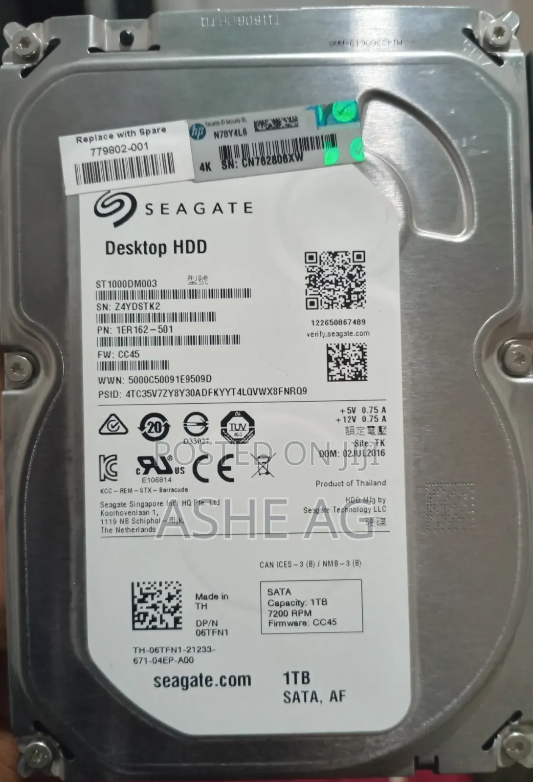 The Seagate 1TB Internal Hard Drive (ST1000DM010) Is a 3.5-Inch