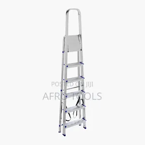 Aluminum Folding 4-Step Ladder - ተጣጣፊ መሰላል ባለ 4 ደረጃ