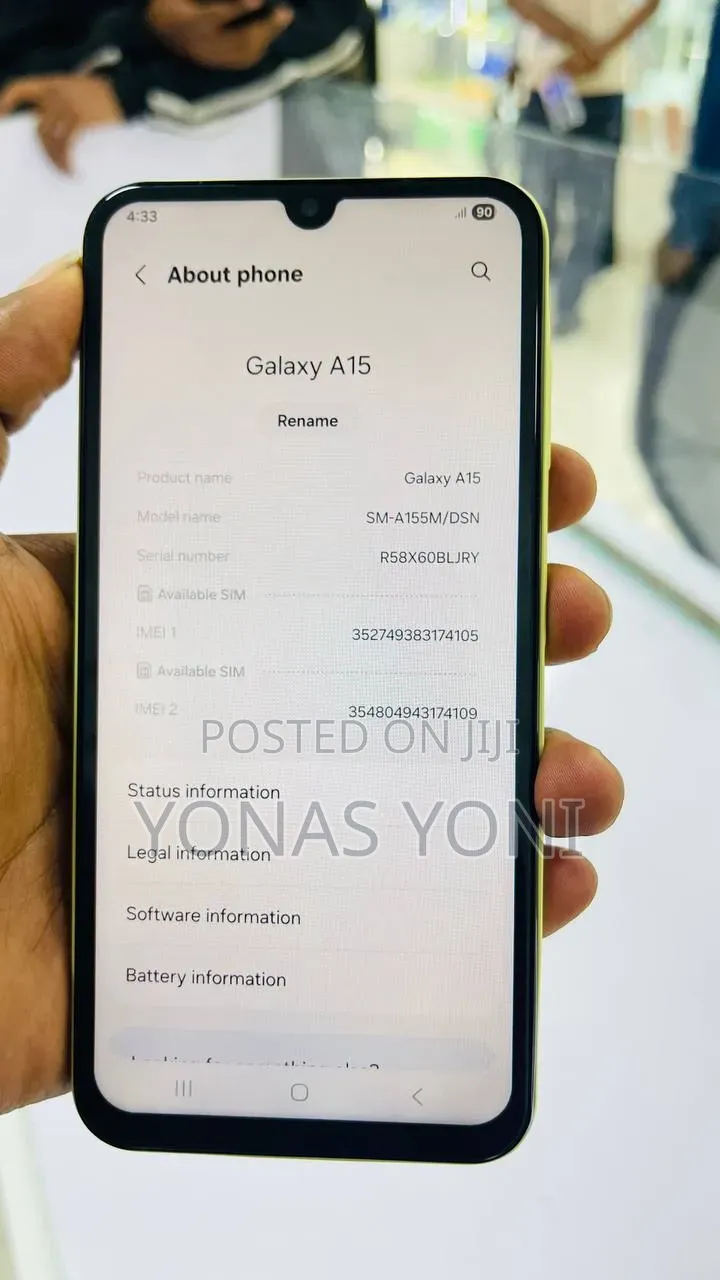 Samsung Galaxy A15 128 GB Yellow