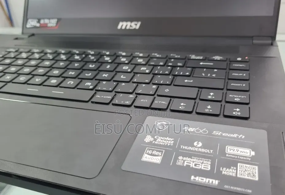 New Laptop MSI GS66 Stealth 10SGS 16GB Intel Core i7 SSD 512GB