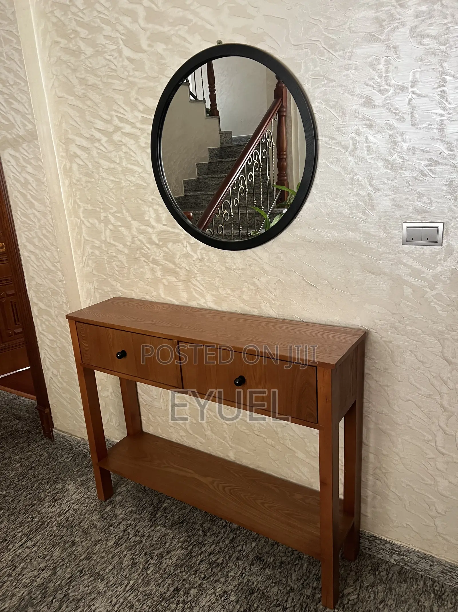 Table With Mirror and a Shoe Rack