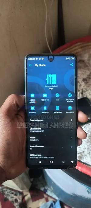 Tecno Camon 17P 128 GB Gray