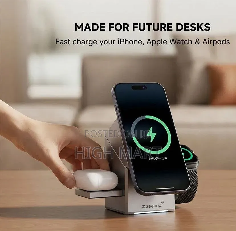 3 in 1 Electric Rotating Magnetic Wireless Charger