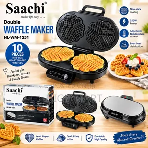 Saachi Heart Shape Double Waffle Maker