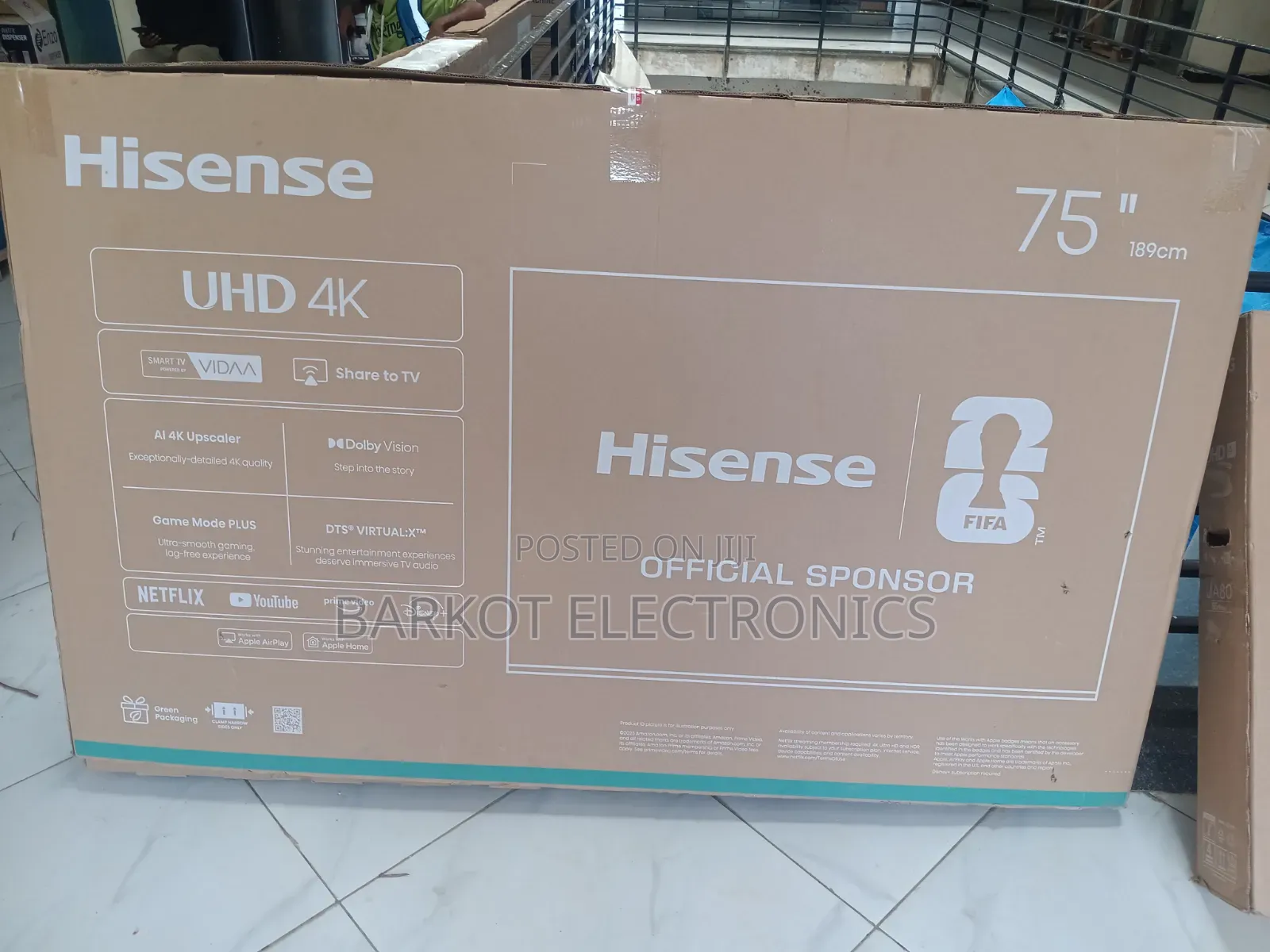 Hisense Smart Qled Uhd TV 75 Inch Adis 2026 Hifi New Framles Andria