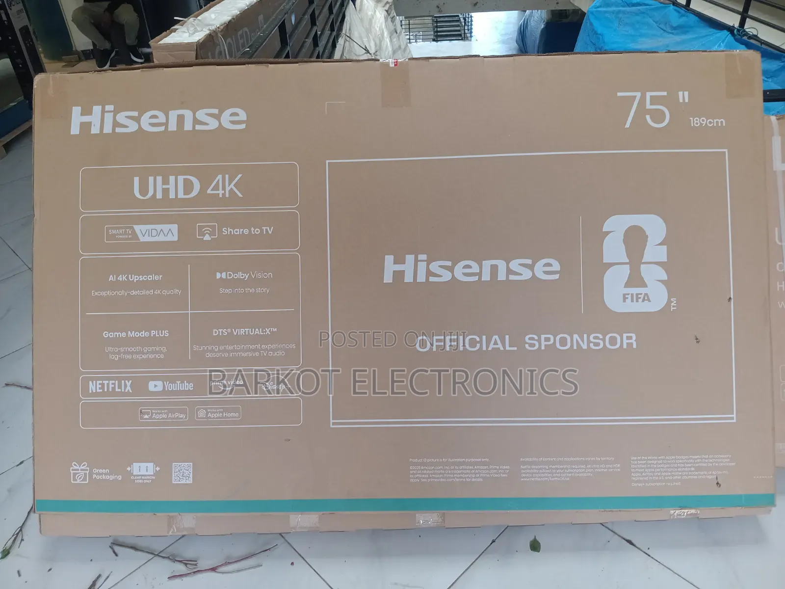 Hisense Smart Qled Uhd TV 75 Inch Adis 2026 Hifi New Framles Andria