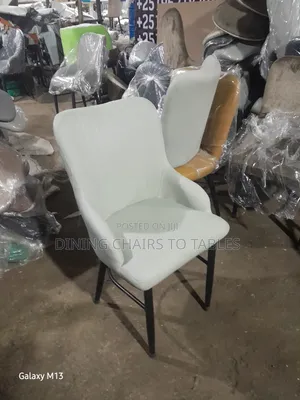 Dining MODERN QUALITY LEATHER CHAIRS With Metal Leg