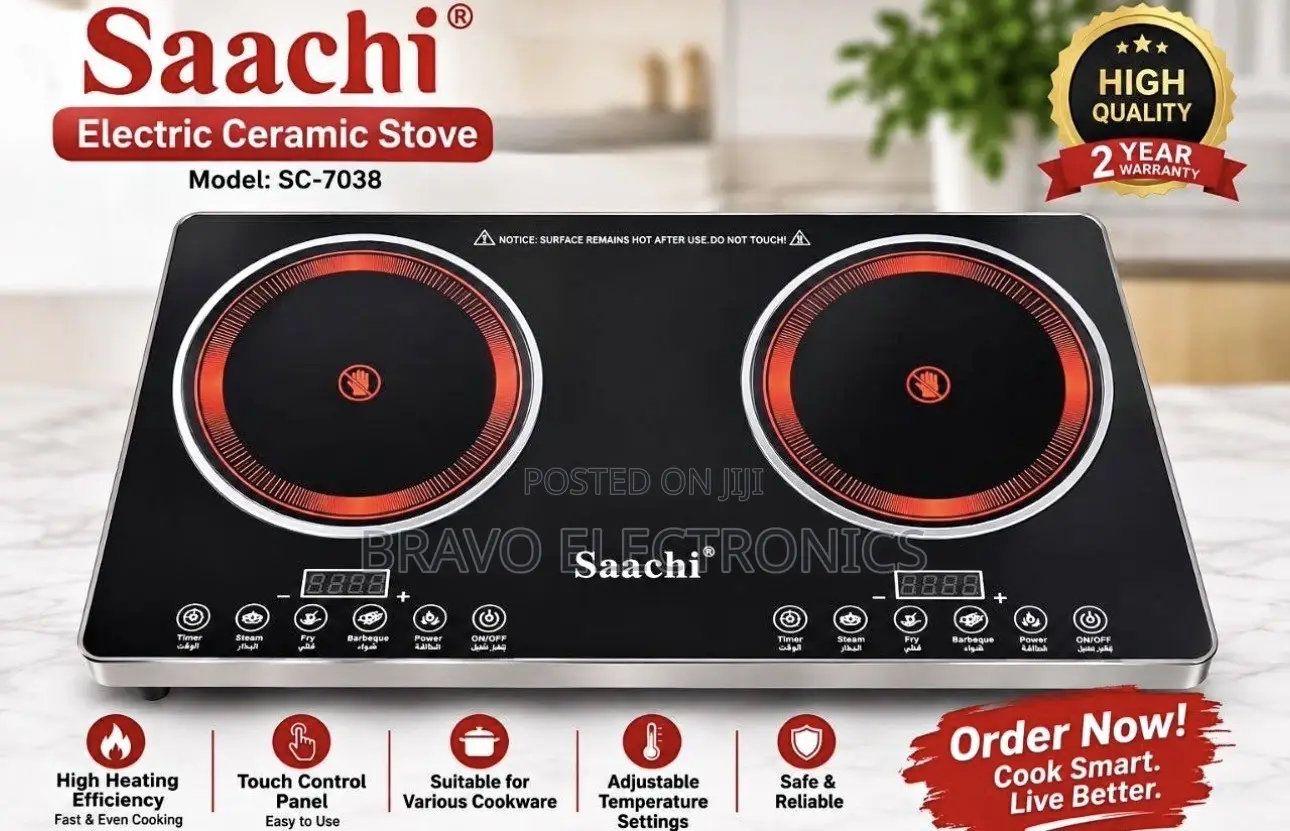 Saachi Royal Digital Touch Stove Black