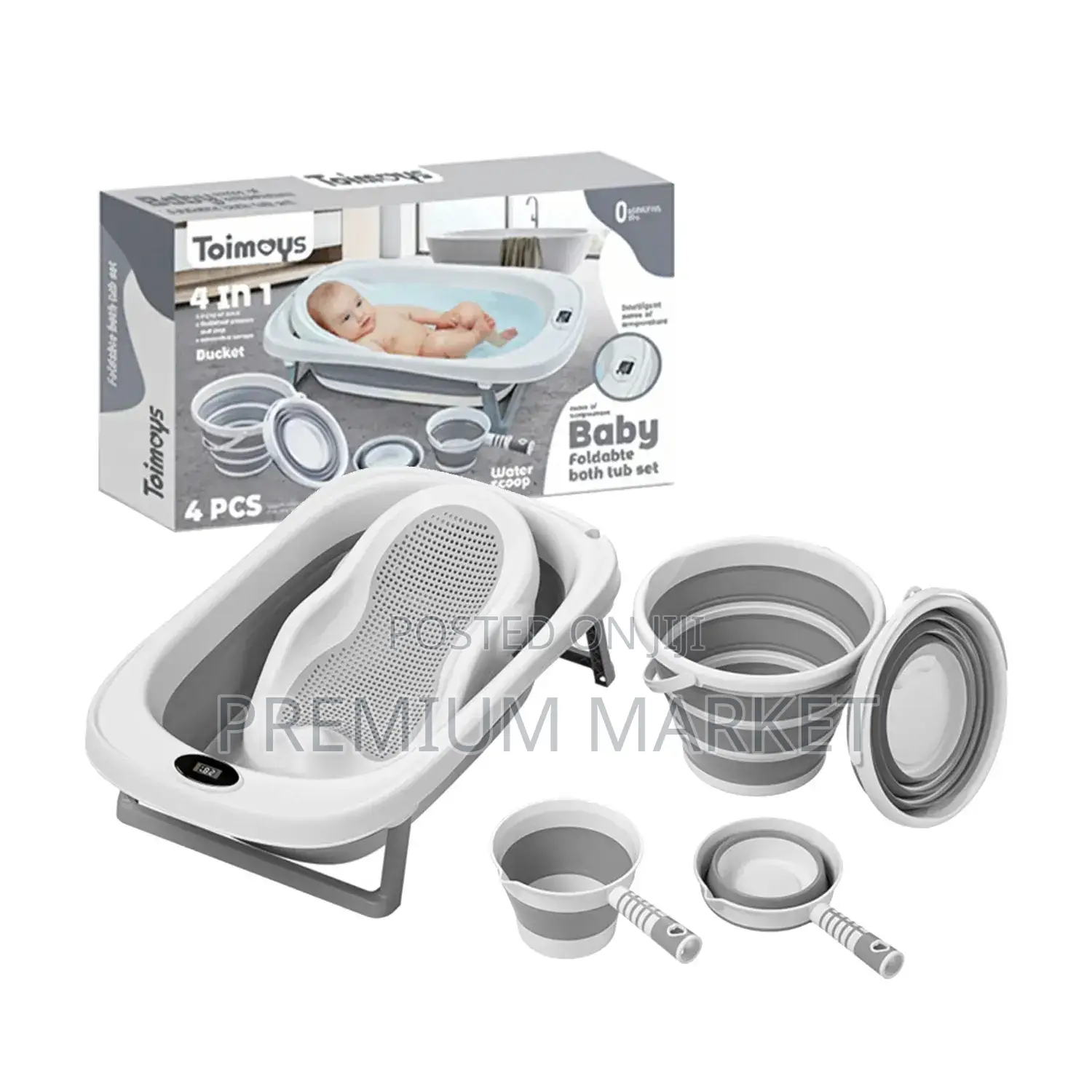 Baby Bath Tub Set 4in1 Foldable 4 በ 1 ሁሉም በአንድ የሚታጠፍ የሕፃን መታጠቢያ ገንዳ
