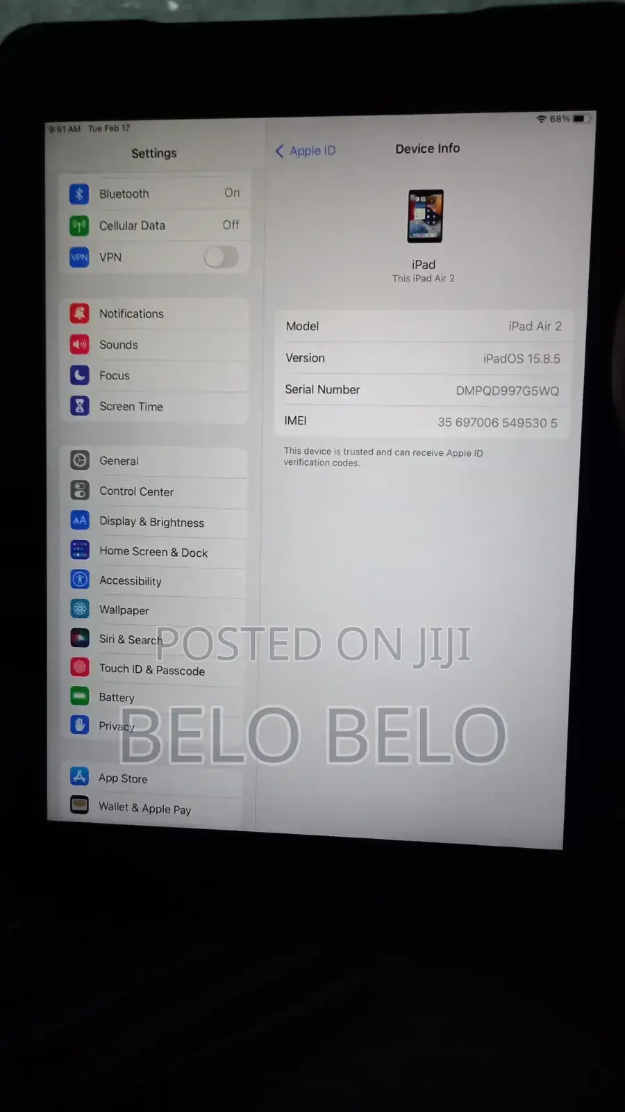 Apple iPad Air 2 16 GB Gray