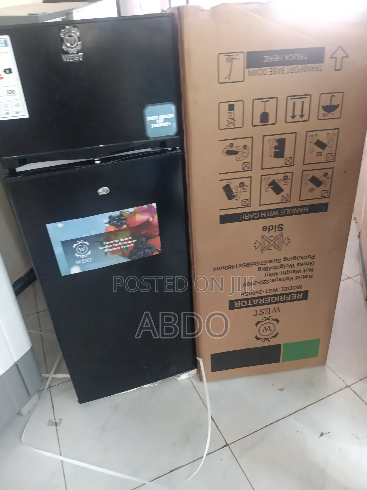 West Refrigerator Model -WST 3500ss Top Freezer 2026 New Coolr Sistem