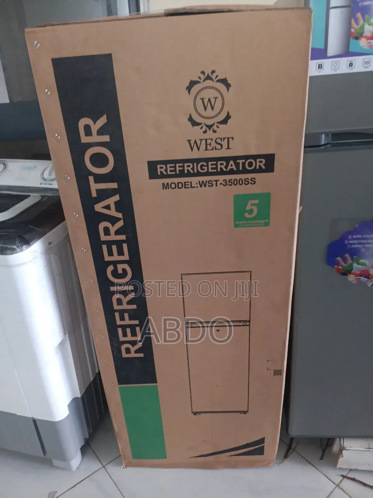 West Refrigerator Model -WST 3500ss Top Freezer 2026 New Coolr Sistem