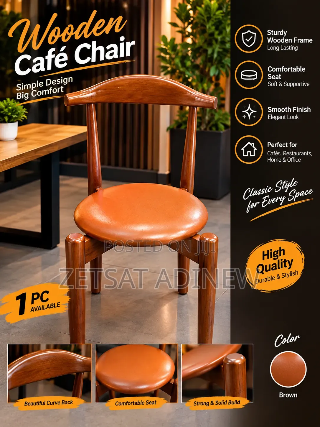 Wooden Cafe Chair