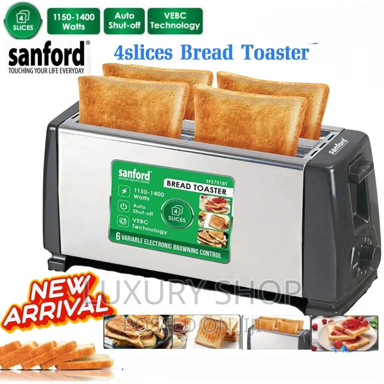 Sanford 4slices Bread Toaster