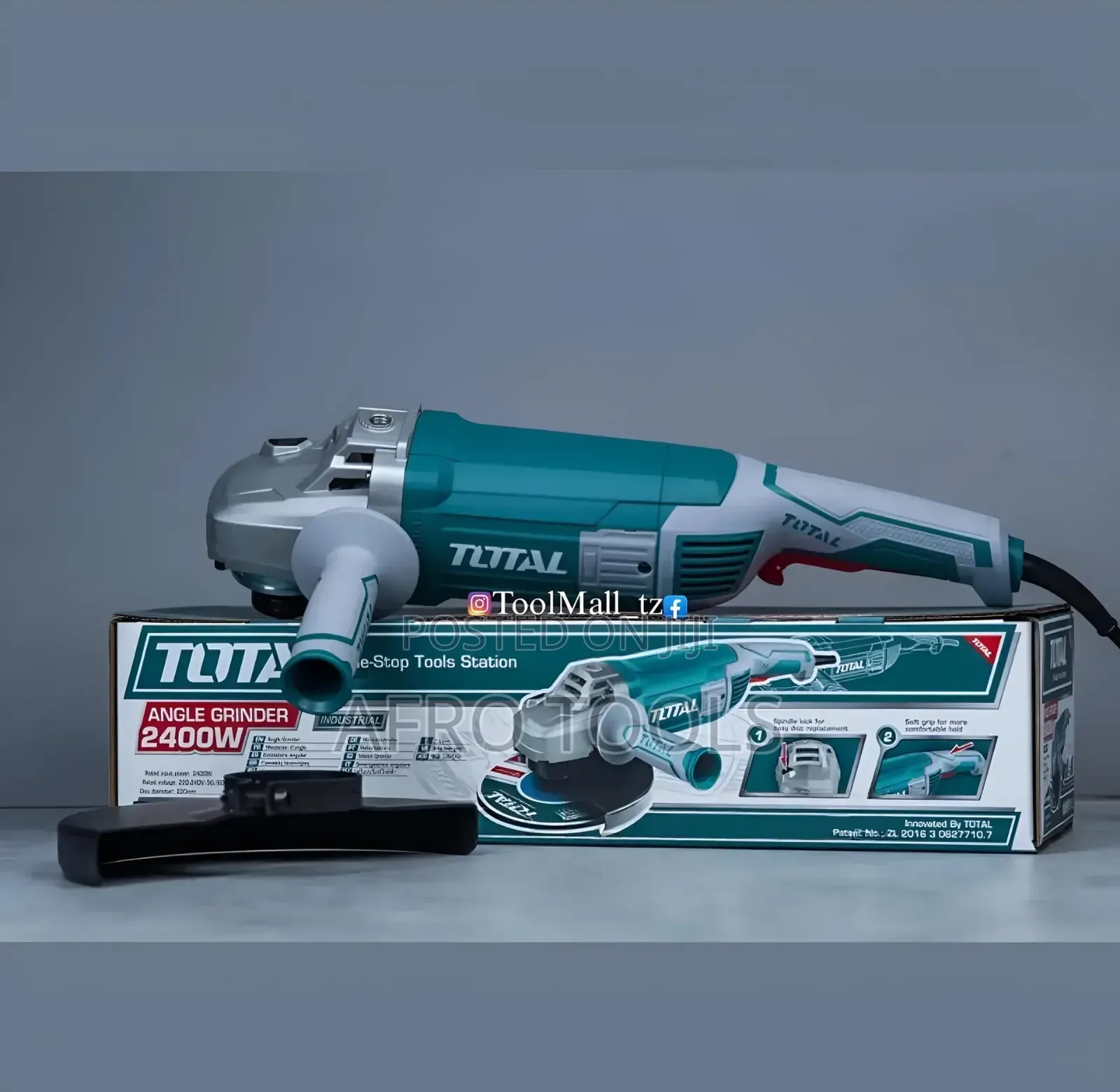 Original TOTAL 2400W Heavy-Duty Angle Grinder 230mm Industrial
