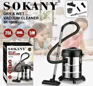 High Quality 3600 Watt Sokany 25 Liter Wet Dry Drum Vacuum
